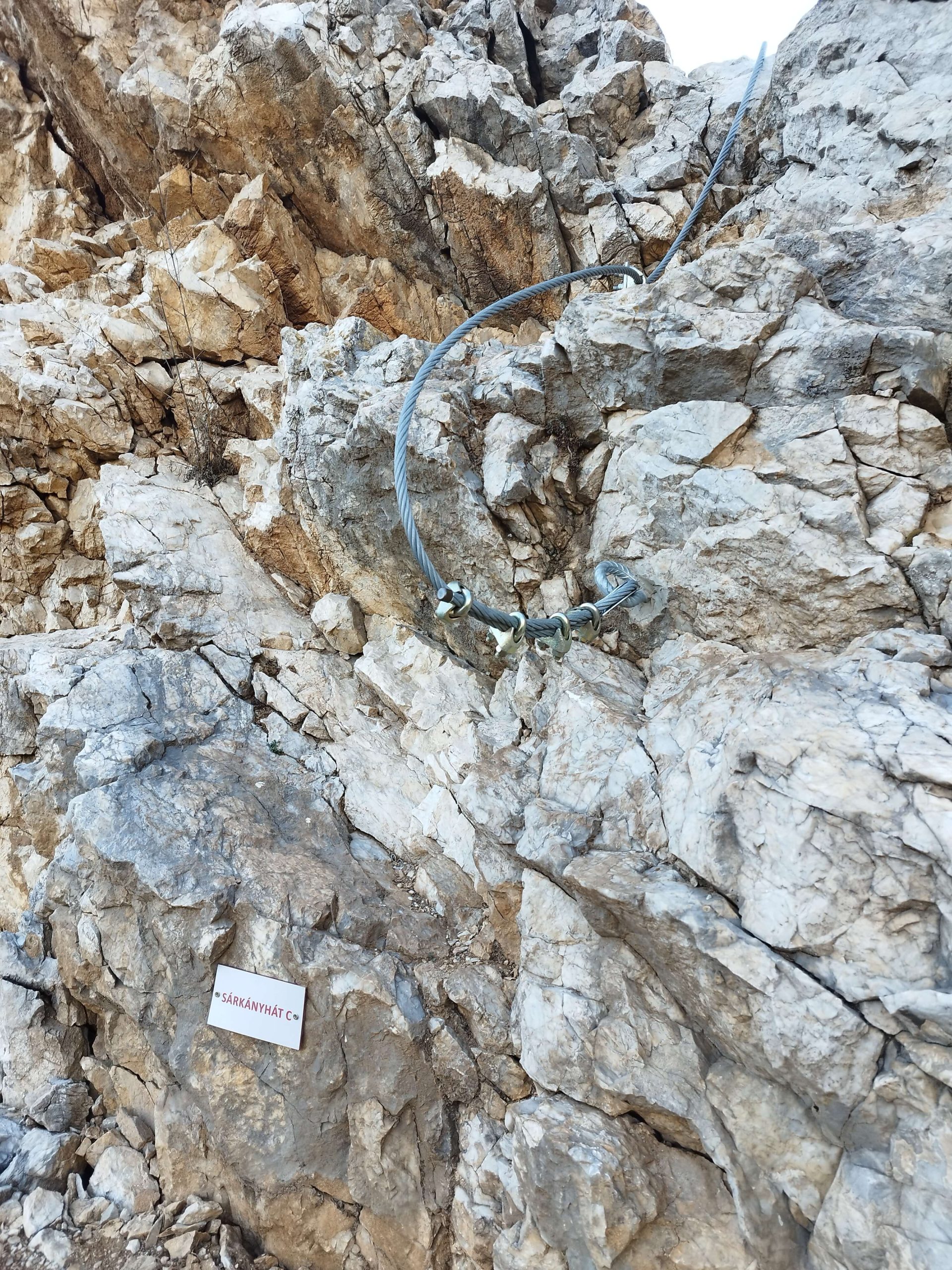 Esztramos vasalt Viaferrata útjainak térképe