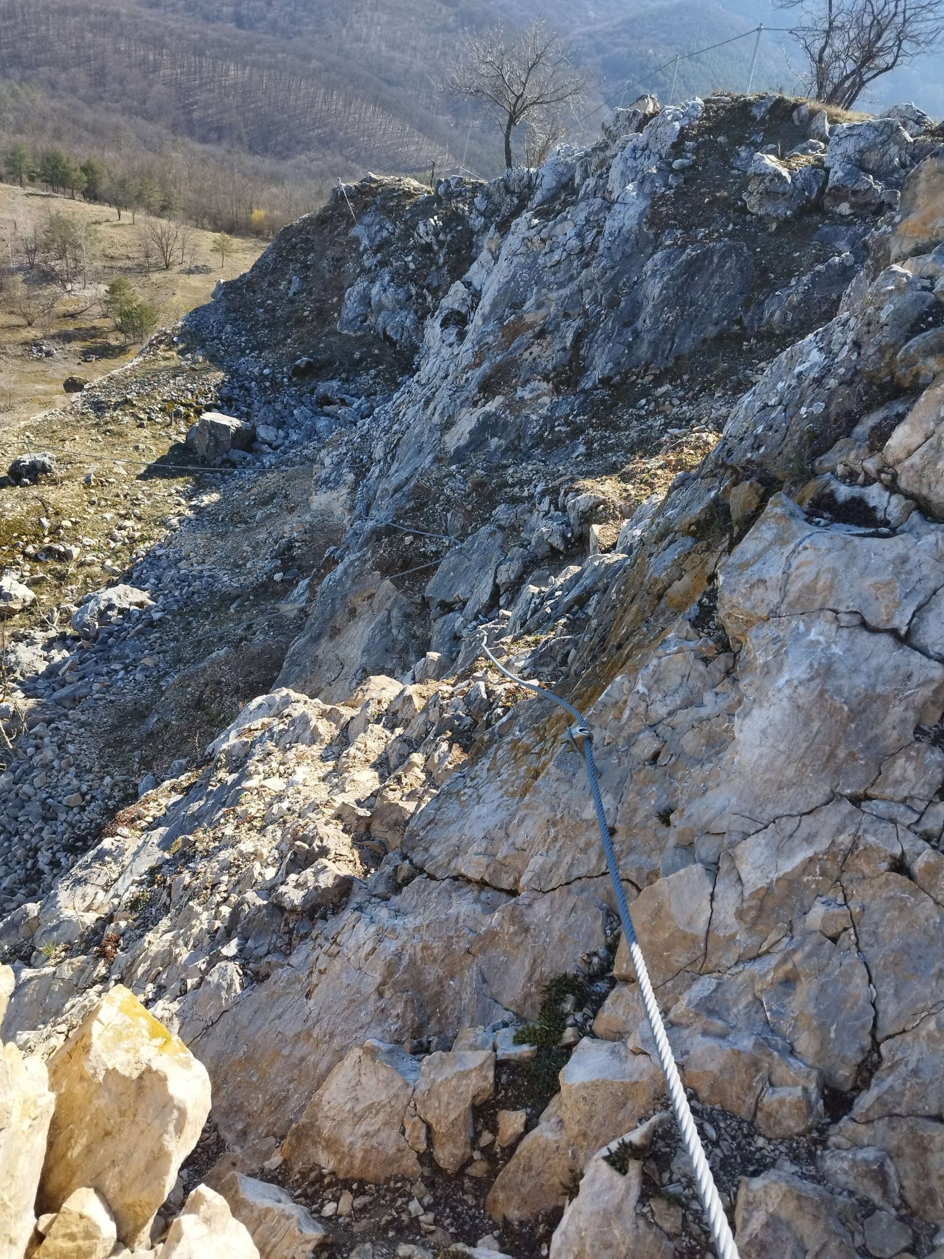 Esztramos vasalt Viaferrata útjainak térképe