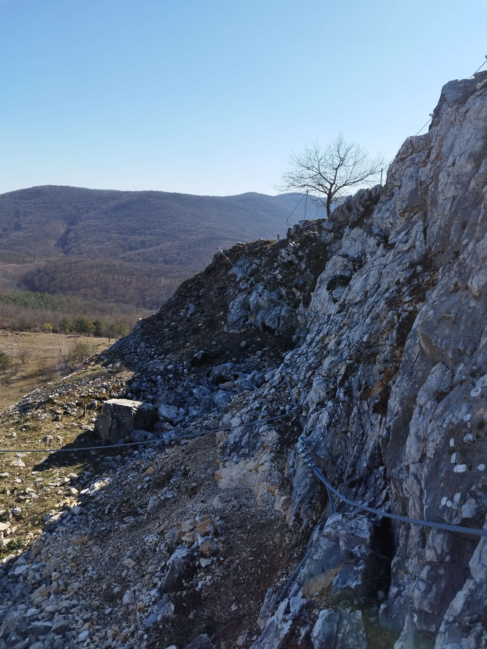 Esztramos vasalt Viaferrata útjainak térképe