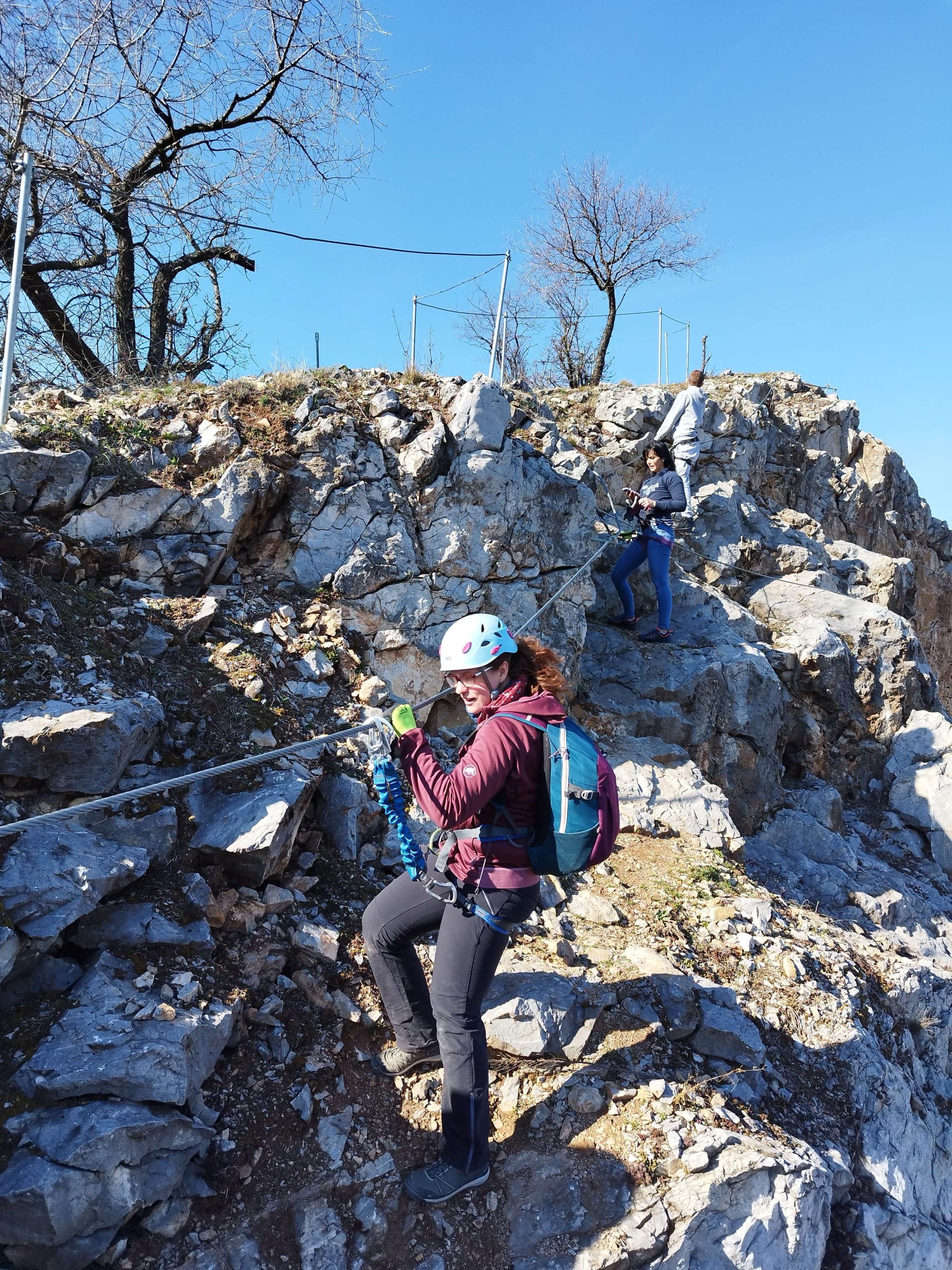 Esztramos vasalt Viaferrata útjainak térképe