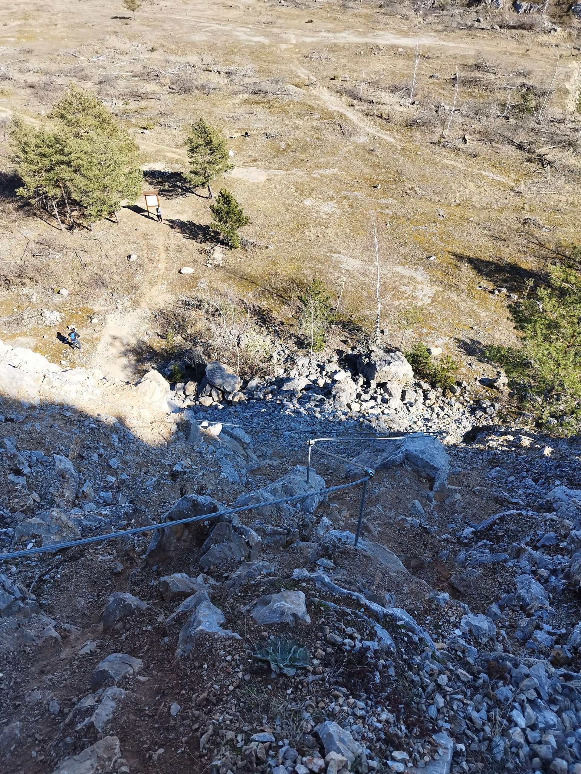 Esztramos vasalt Viaferrata útjainak térképe