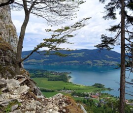 Drachenwand Klettersteig – Lélegzetelállító mászás a Mondsee felett Ausztriában 44 1234437679