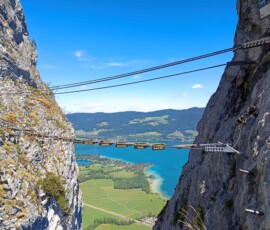 Drachenwand Klettersteig – Lélegzetelállító mászás a Mondsee felett Ausztriában 35 959902146