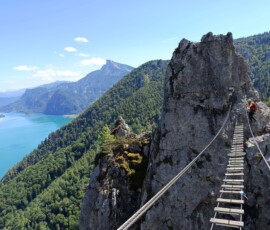 Drachenwand Klettersteig – Lélegzetelállító mászás a Mondsee felett Ausztriában 56 702676345